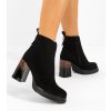 Dámske členkové topánky čierne kód BY6907 - GM BY6907 BLACK 38 - GM (Veľkosť 38)