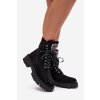 Boty Pracovní S Bižuterními Doplňky Zateplené z eko semišuové Černé Miryssa (Veľkosť 36)