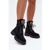 Boty Pracovní S Bižuterními Doplňky Zateplené z eko semišuové Černé Miryssa (Veľkosť 36)