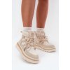 Dámské Botky Trapery Na Platformě Světle Béžové Liorae (Veľkosť 36)