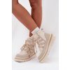 Dámské Botky Trapery Na Platformě Světle Béžové Liorae (Veľkosť 36)