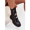 Dámské Botky Worker S Připínkami Zateplené Černé Lomina (Veľkosť 36)