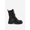 Dámské Botky Worker S Připínkami Zateplené Černé Lomina (Veľkosť 36)
