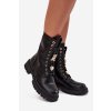 Dámské Botky Worker S Připínkami Zateplené Černé Lomina (Veľkosť 36)