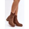 Dámské kotníčkové boty na podpatku hnědé Argastis (Veľkosť 38)