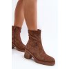 Dámské kotníčkové boty na podpatku hnědé Argastis (Veľkosť 38)
