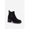 Dámské kotníkové boty na podpatku vyhřívané černé Zelia (Veľkosť 36)