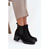 Dámské kotníkové boty na podpatku vyhřívané černé Zelia (Veľkosť 36)