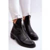 Kožené čižmy na zips nicole 2785/037 čierne / 2785/037 BLACK (Veľkosť 35)