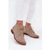 Semišové kotníkové boty na plochém podpatku Cappuccino Zazoo 4078 (Veľkosť 37)