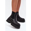 Zateplené dámské chelsea boty na platformě černé Ismira (Veľkosť 41)