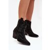 Zateplené Dámské Kotníkové Boty S Dekorací Černé Lelira (Veľkosť 36)