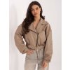 Dámska Bunda farba Béžová kód IT-KR-FL9609.95 (Farba Béžová, Veľkosť ONE SIZE)