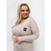 Dámska blúzka plus size béžová RV-BZ-A-161.63 (Farba Béžová, Veľkosť ONE SIZE)