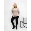 Dámska blúzka plus size béžová RV-BZ-A-161.63 (Farba Béžová, Veľkosť ONE SIZE)