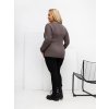 Dámska blúzka plus size hnedá RV-BZ-A-161.63 (Farba Hnedá, Veľkosť ONE SIZE)