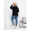 Dámska blúzka plus size čierna RV-BZ-A-161.63 (Farba Čierna, Veľkosť ONE SIZE)