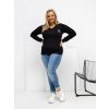 Dámska blúzka plus size čierna RV-BZ-A-161.63 (Farba Čierna, Veľkosť ONE SIZE)
