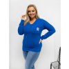 Dámska blúzka plus size kobaltovo-modrá RV-BZ-A-161.63 (Farba Kobaltovo-modrá, Veľkosť ONE SIZE)