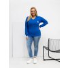 Dámska blúzka plus size kobaltovo-modrá RV-BZ-A-161.63 (Farba Kobaltovo-modrá, Veľkosť ONE SIZE)