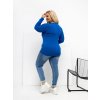 Dámska blúzka plus size kobaltovo-modrá RV-BZ-A-161.63 (Farba Kobaltovo-modrá, Veľkosť ONE SIZE)