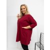 Dámska blúzka plus size bordová RV-BZ-A1076.00 (Farba Bordová, Veľkosť ONE SIZE)