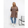 Dámska blúzka plus size tmavo-béžová RV-BZ-A1076.00 (Farba Tmavo-béžová, Veľkosť ONE SIZE)