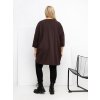 Dámska blúzka plus size tmavo-hnedá RV-BZ-A1076.00 (Farba Tmavo-hnedá, Veľkosť ONE SIZE)