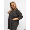 Dámska blúzka plus size tmavá-khaki RV-BZ-A1076.00 (Farba Tmavá-khaki, Veľkosť ONE SIZE)