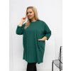 Dámska blúzka plus size tmavo-zelená RV-BZ-A1076.00 (Farba Tmavo-zelená, Veľkosť ONE SIZE)