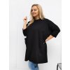 Dámska blúzka plus size čierna RV-BZ-A1076.00 (Farba Čierna, Veľkosť ONE SIZE)