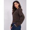Dámska tmavo-hnedá športová mikina bez kapucne WT-BL-A1452.99 (Farba Tmavo-hnedá, Veľkosť ONE SIZE)
