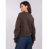 Dámska tmavo-hnedá športová mikina bez kapucne WT-BL-A1452.99 (Farba Tmavo-hnedá, Veľkosť ONE SIZE)