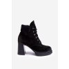 Členkové topánky na podpätku  čierne kód obuvi 60441 W.CZARNY (Veľkosť 38)