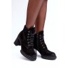 Členkové topánky na podpätku  čierne kód obuvi 60441 W.CZARNY (Veľkosť 38)