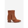 Dámské kotníkové boty na podpatku s otočeným lemem Camel Idalia (Veľkosť 36)