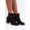 Dámské kozačky na podpatku s třásněmi Černé Rosabella (Veľkosť 36)