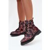 Dámské zateplené kotníkové boty v květinách Artiker 57C1051 Růžové (Veľkosť 36)