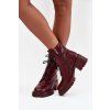 Kožené dámské workery na klíně s ozdobným detailem Artiker 57C0211 bordó (Veľkosť 36)