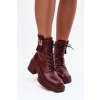 Kožené dámské workery na klíně s ozdobným detailem Artiker 57C0211 bordó (Veľkosť 36)
