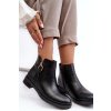 Ploché Dámské Kožené Boty Černé Vasica (Veľkosť 36)