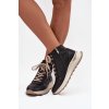 Sportovní dámské boty na platformě z přírodní kůže Zazoo Z1239 Černé (Veľkosť 36)