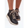 Sportovní dámské boty na platformě z přírodní kůže Zazoo Z1239 Černé (Veľkosť 36)
