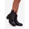 Zateplené dámské kotníkové boty na podpatku černé Brilynn (Veľkosť 36)