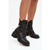 Zateplené dámské kotníkové boty z pravé kůže na klínku Vinceza 66819 Černé (Veľkosť 36)