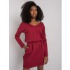 Dámske bordove šaty basic kód produktu RV-SK-6037.18X (Farba Bordová, Veľkosť M)