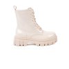 Béžové dámske členkové topánky workery na plochom podpätku Shelvt kod CCC -1- DES901M-BE-MIR (Veľkosť 38)