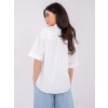 Dámska blúzka over size biela D70089M11339A (Farba Biela, Veľkosť XS)