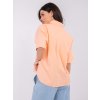 Dámska blúzka over size broskyňová D70089M11339A (Farba Broskyňová, Veľkosť S)
