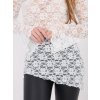 Dámska blúzka s čipkou biela PM-BZ-SF128.50 (Farba Biela, Veľkosť ONE SIZE)